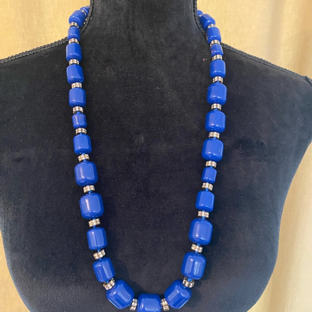 J.Crew Bright Blue long Necklace